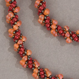 Spiral stitch with drop beads Sierra
